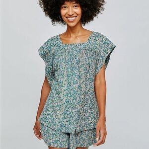 Mirth Pueblo Top- Blueberry Size M